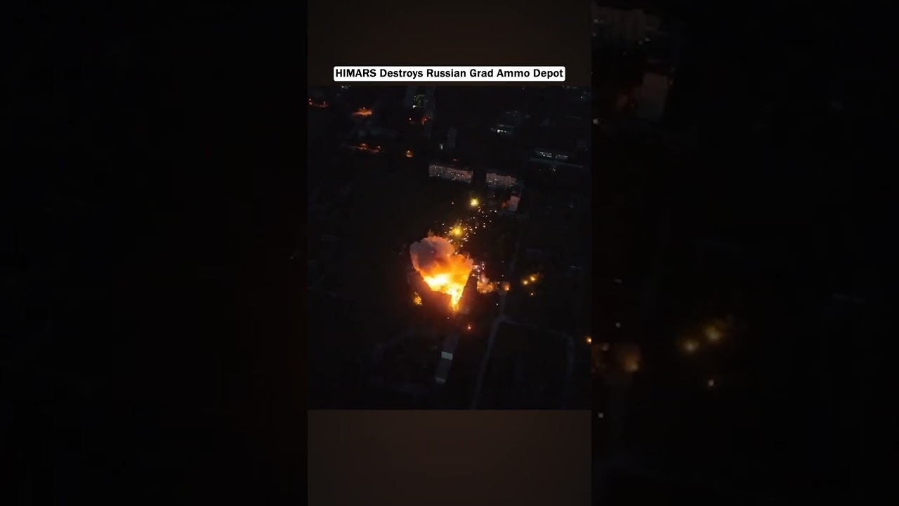 HIMARS Destroys Grad Ammo Depot in Precision Strike!
