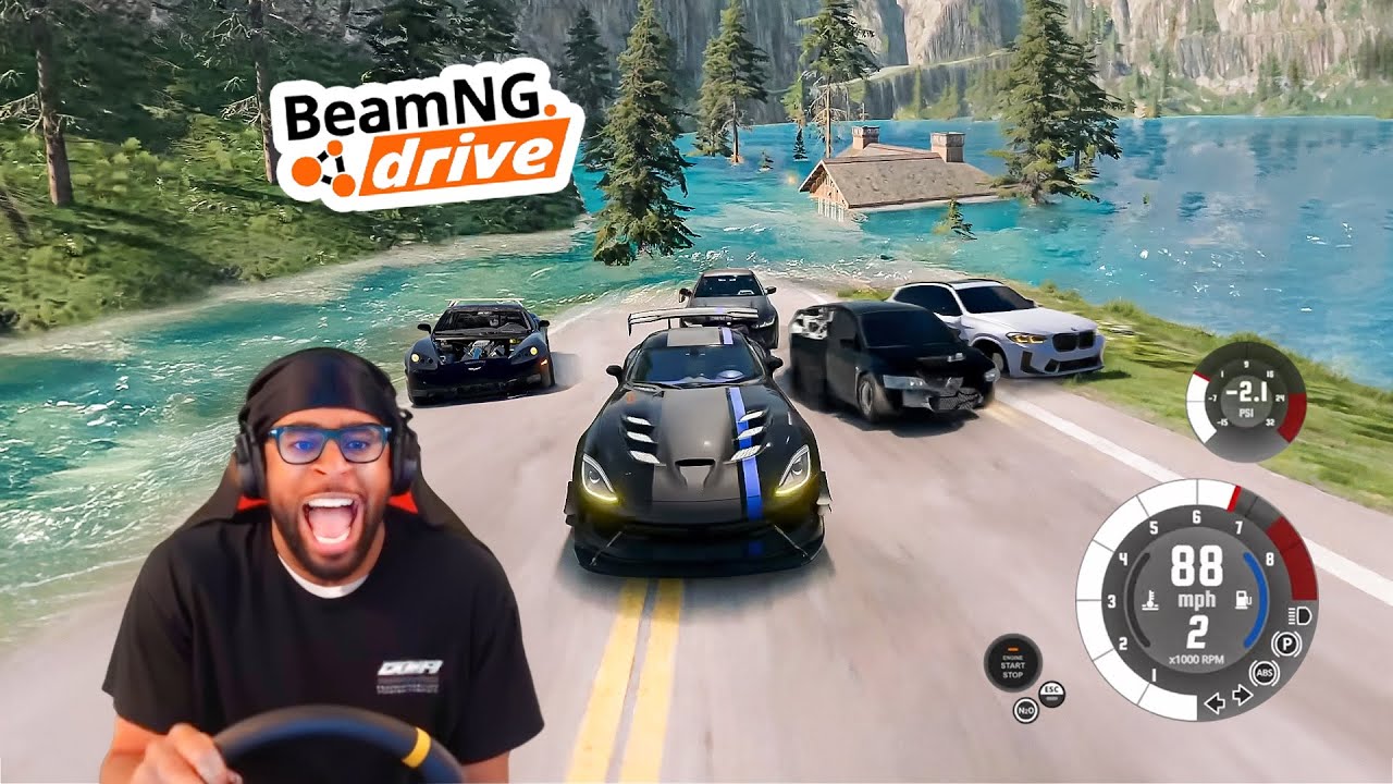 Can we ESCAPE THE FLOOD in Drag Cars??? lmaooo
