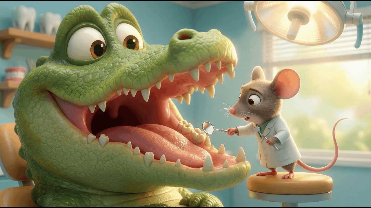 Krokodyl Leon Boi Się Dentysty 😱🦷 | Piosenka dla Dzieci o Zębach | RADOSNE MELODIE