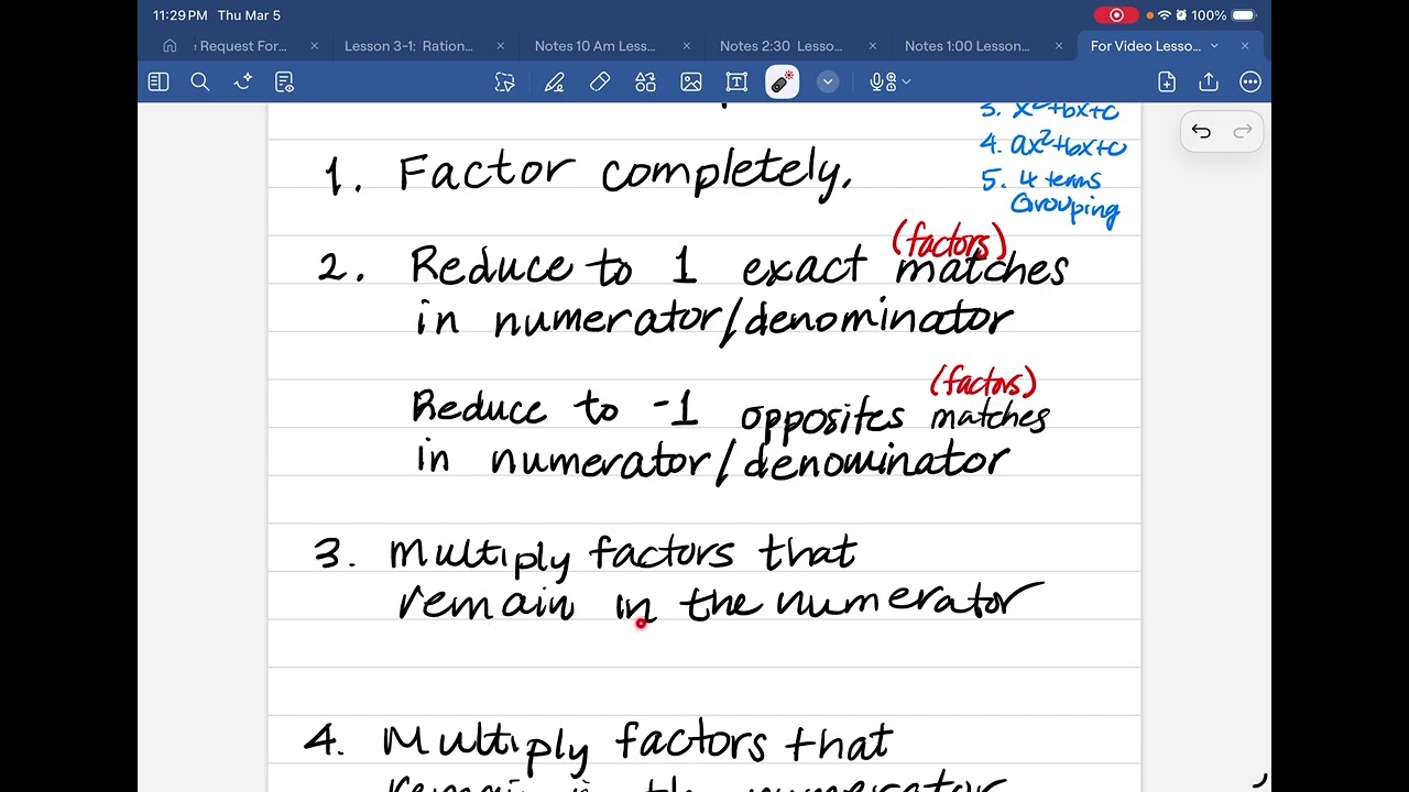 S3-1 Simplifying Rational Expressions