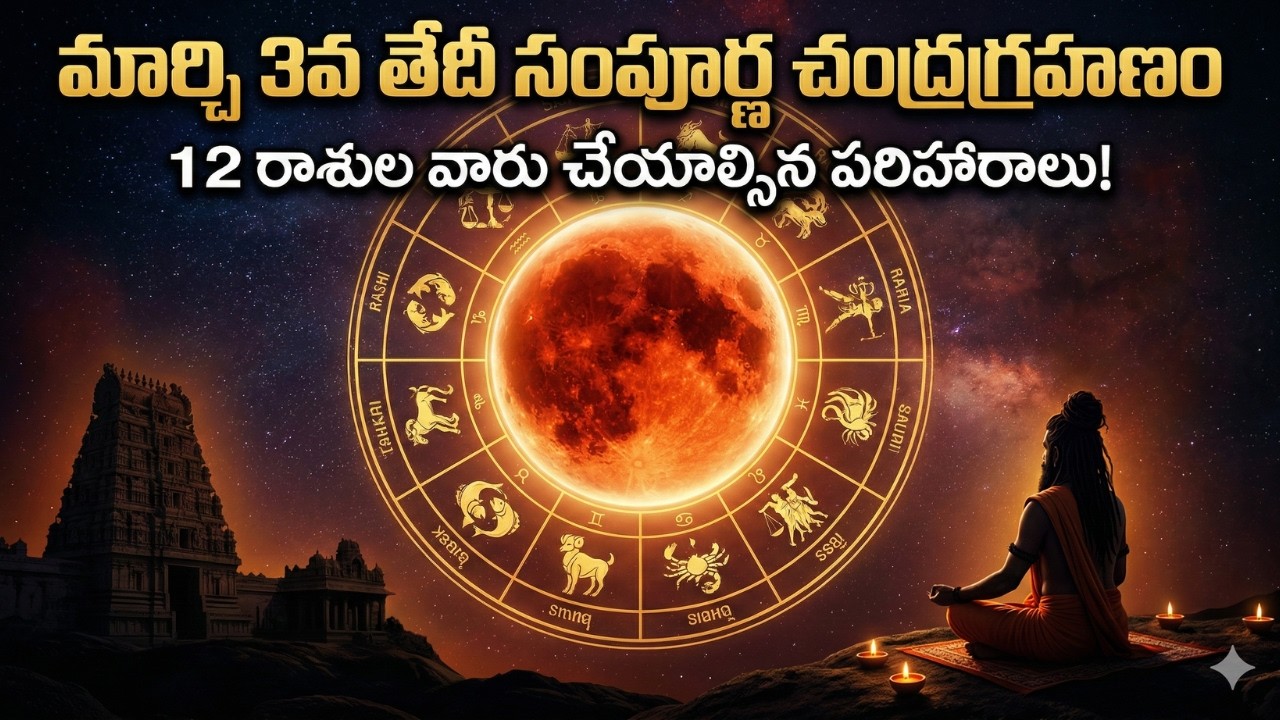 మార్చి 3 సంపూర్ణ చంద్రగ్రహణం: రాబోయే పెద్ద గండం నుండి బయటపడటానికి 12 రాశుల వారు చేయాల్సిన పరిహారాలు!