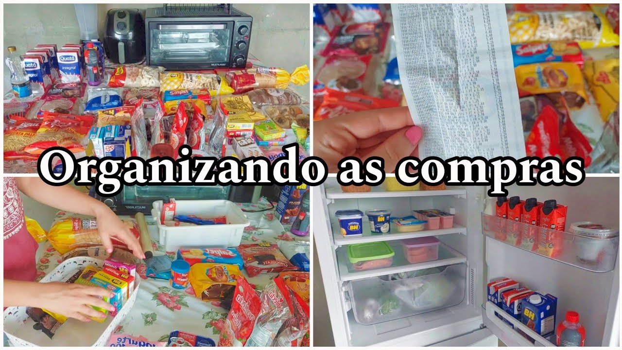 MOSTRANDO E ORGANIZANDO AS COMPRAS - morando sozinha e sendo mãe aos 21