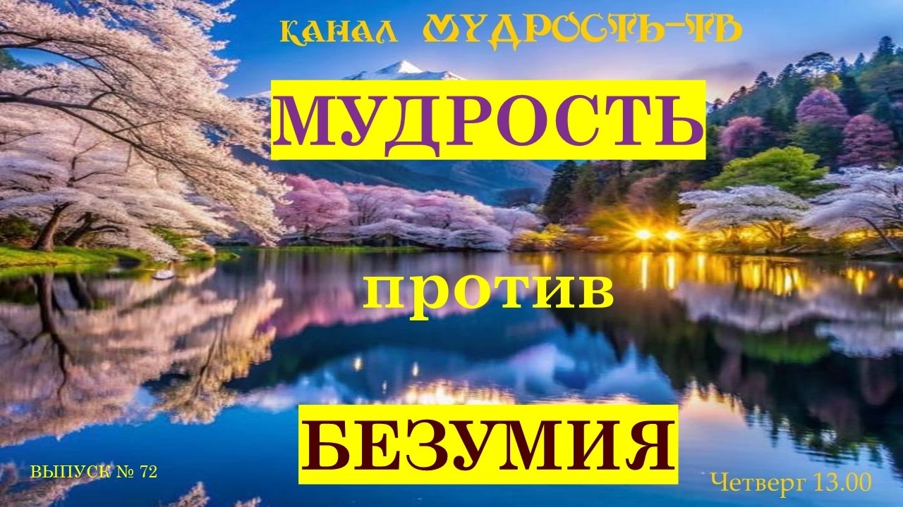 Выпуск № 72  МУДРОСТТЬ против БЕЗУМИЯ!