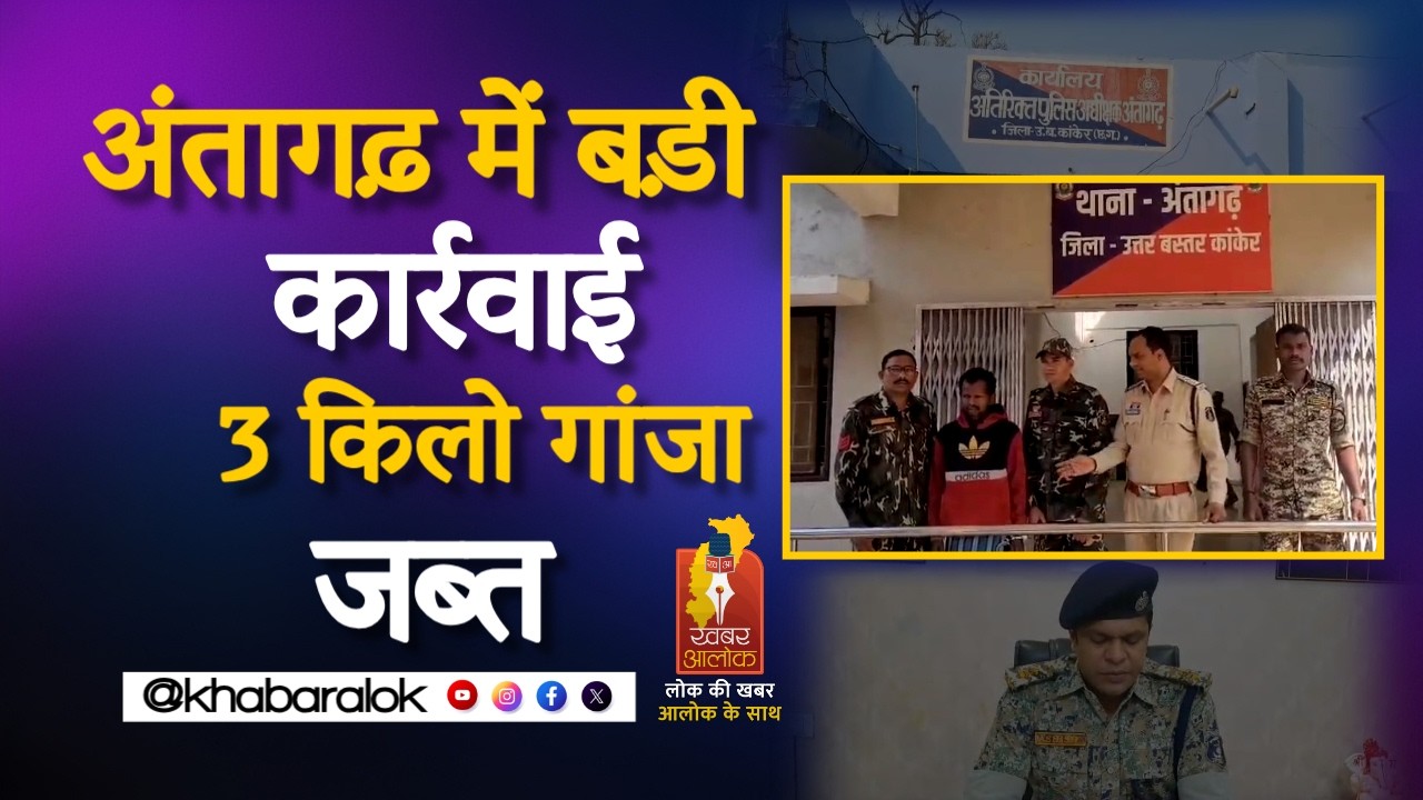 अंतागढ़ में अवैध गां*जा खेती का मामला | उजियारा अभियान में 3 किलो जब्त | Kanker News CG Police