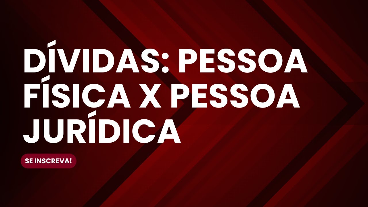 VOCÊ ACREDITA QUE A DÍVIDA DA SUA PESSOA JURÍDICA NÃO ATINGE A PESSOA FÍSICA?