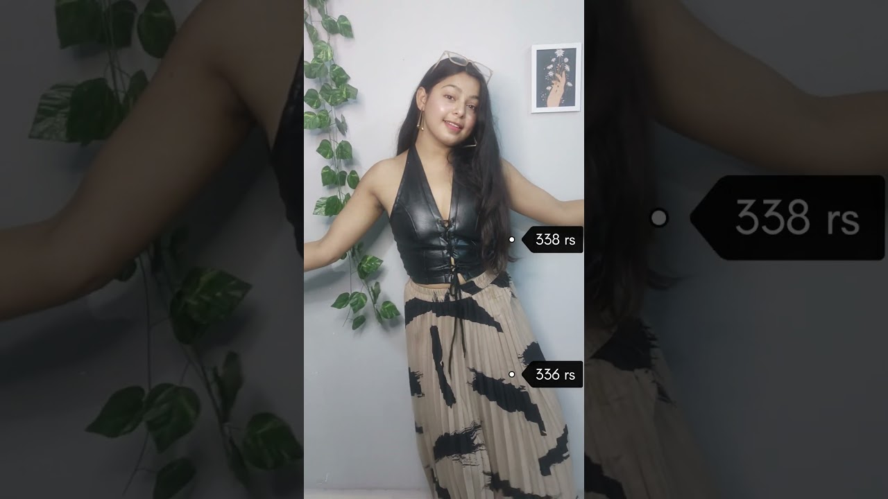 found the perfect leather top from meesho 