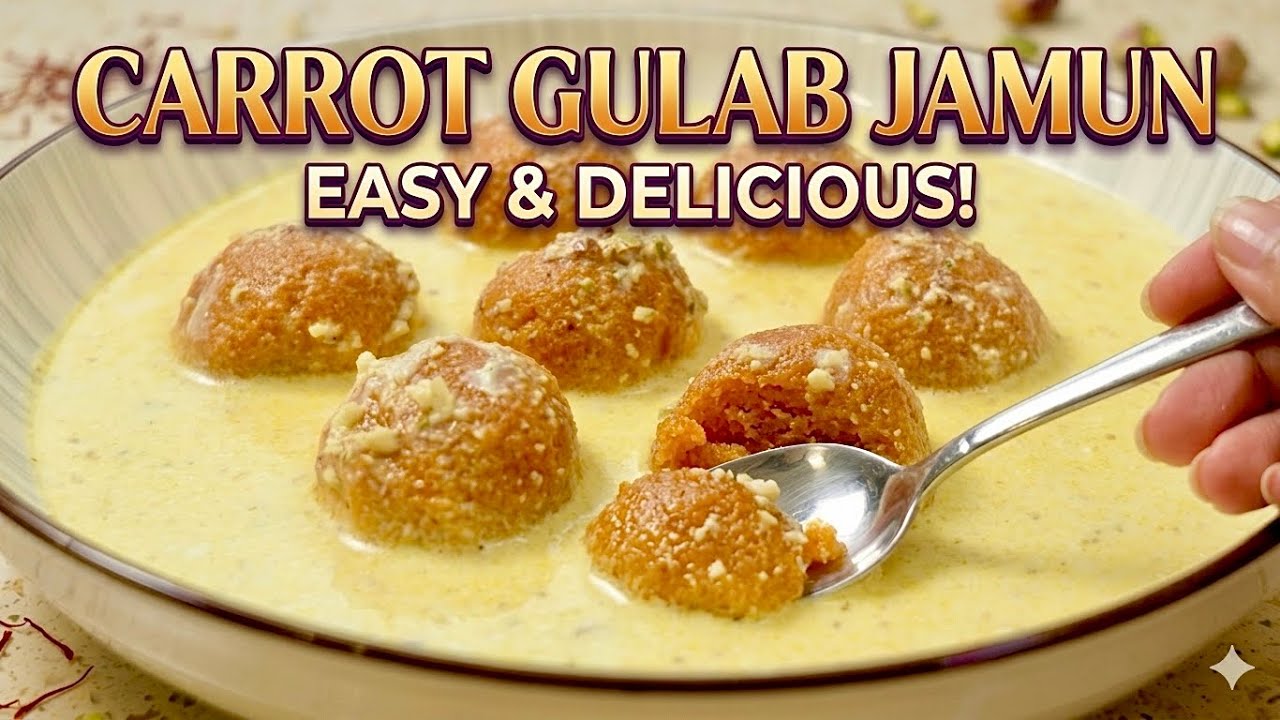 കാരറ്റ് കൊണ്ട് ഒരു അടിപൊളി സ്വീറ്റ് - Easy Carrot Jamun Recipe - Carrot Sweet Recipe 