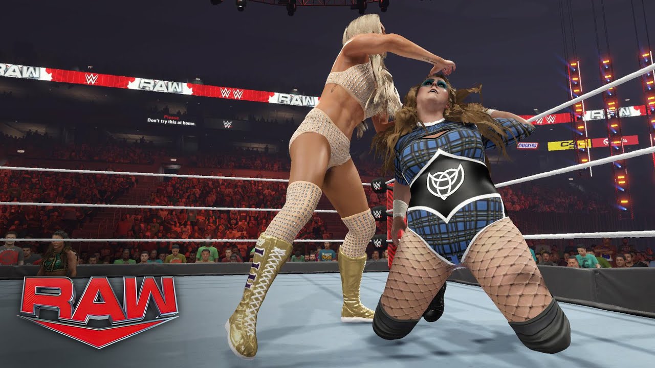 WWE 2K23 - RAW : Charlotte Flair vs. Piper Niven (Britt Baker at ringside)