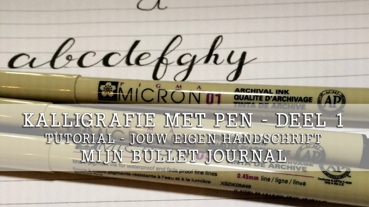 Kalligrafie met pen UITLEG (deel 1) - Mijn Bullet Journal - www.puntenplanner.nl