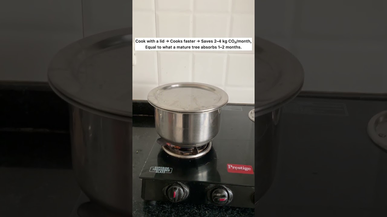 Cook With a Lid: Save 2–4 kg CO₂/Month | Simple Energy-Saving Kitchen Hack 