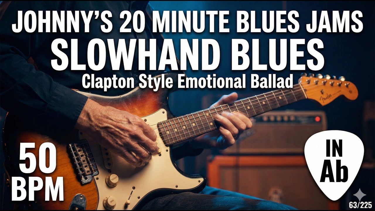 Slowhand Blues - 'Clapton Style' Emotional Ballad in Ab [50 BPM] 63/225