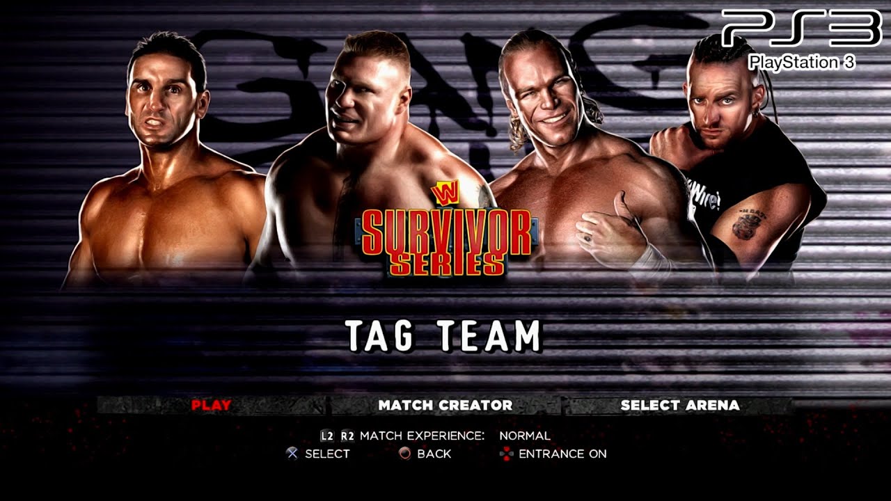 WWE '13 PS3 - Brock Lesnar & Ken Shamrock VS The New Age Outlaws - Tag Team [2K][mClassic]