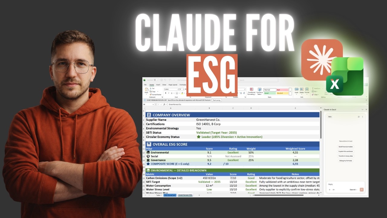 Claude in Excel — Real ESG Supplier Workflow