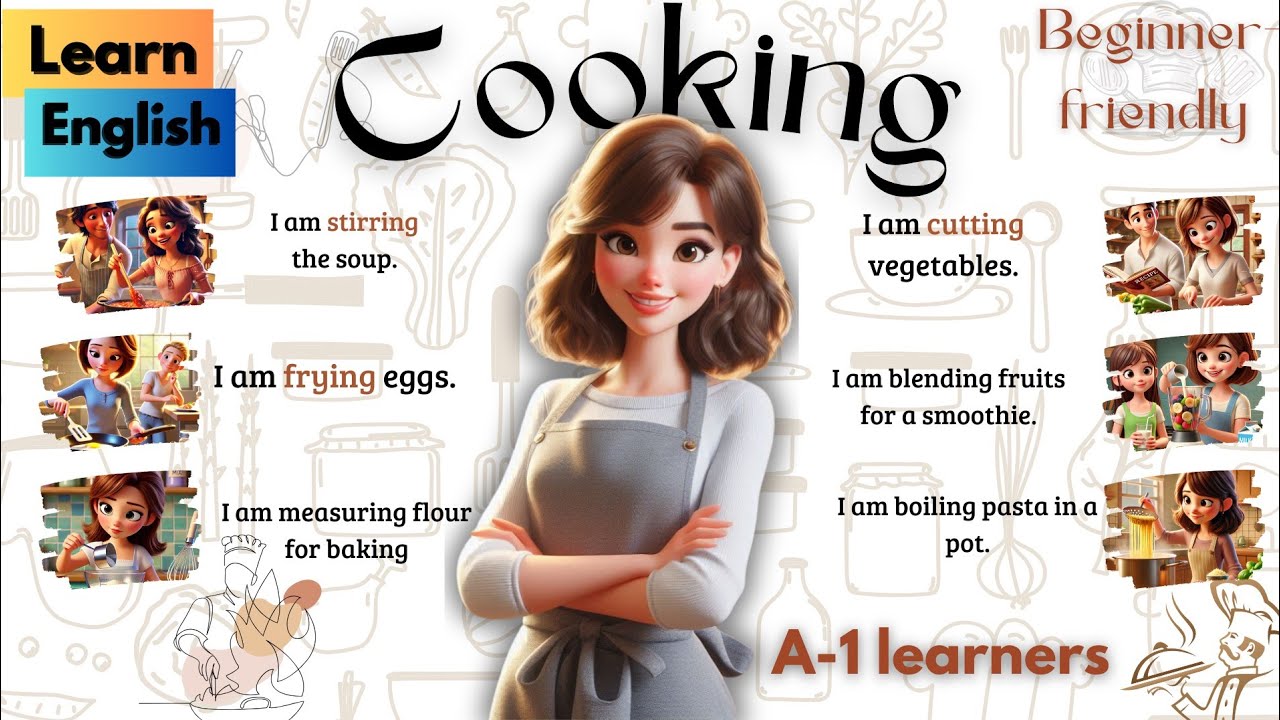 40 Essential Cooking Sentences: Improve Your English in the Kitchen!Beginner-friendly!