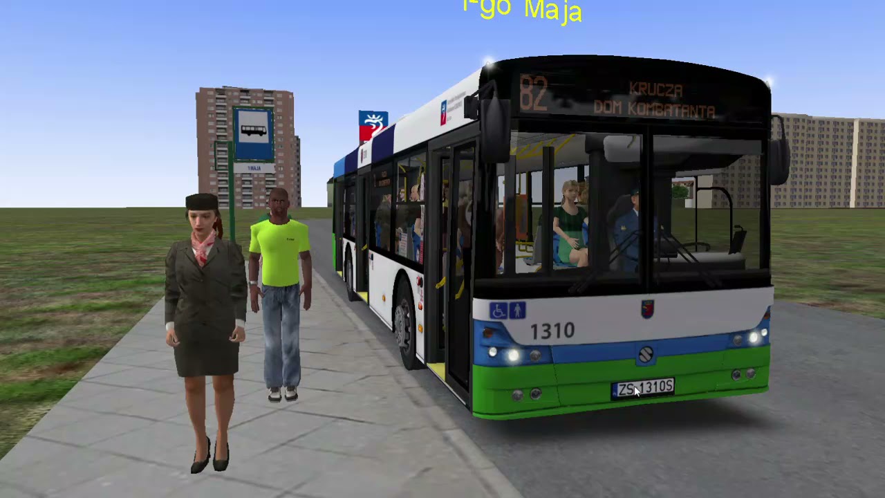 OMSI 2: Fiction Szczecin - Solbus SM10 #1310 - Linia: 82 - Kierunek: Krucza Dom Kombatanta