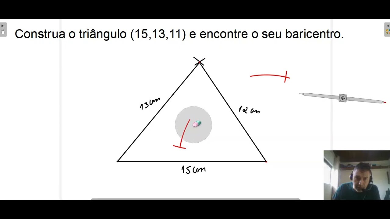 4.9 Pontos notáveis de um triângulo - Baricentro 8°ano