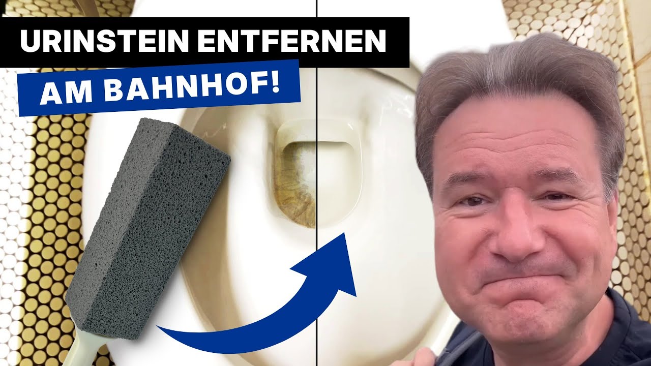 🚨 😱Bahnhofsklo - Wir putzen das! Mit dem Unrinsteinentferner und dem Bimsstein-Trick geht es leicht