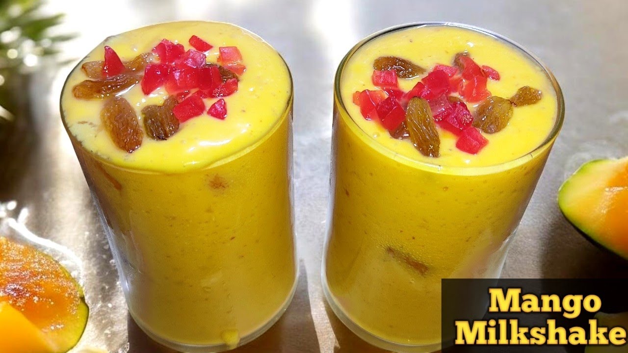 Mango Milkshake Recipe। How to Make Thick & Creamy Mango Shake।
