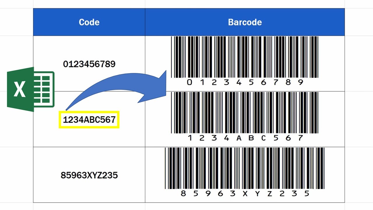 How to Create Barcodes in Excel  - الطريقة الأسهل على الإطلاق لإنشاء الباركود في الإكسل