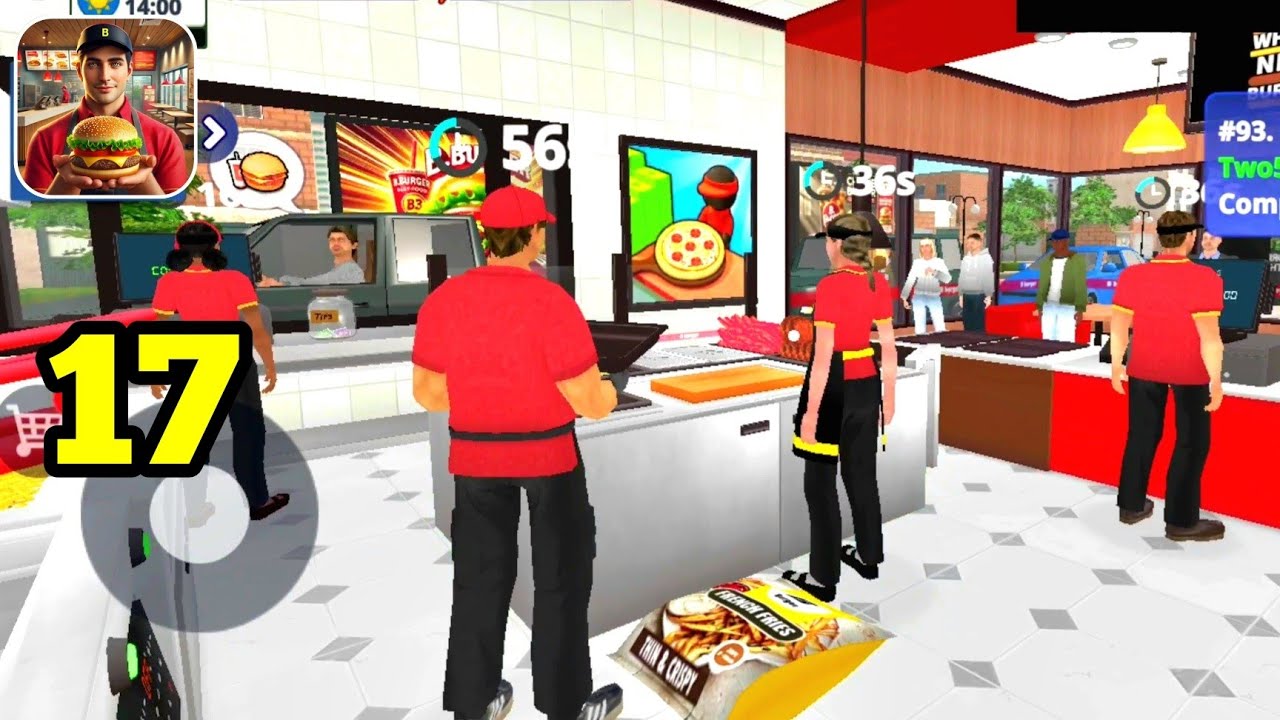 Burger🍔🍟Simulator. Buy New Cooking Stan,Hire Cooking Staff,New Tables,Drink Dispenser2,An Serve.