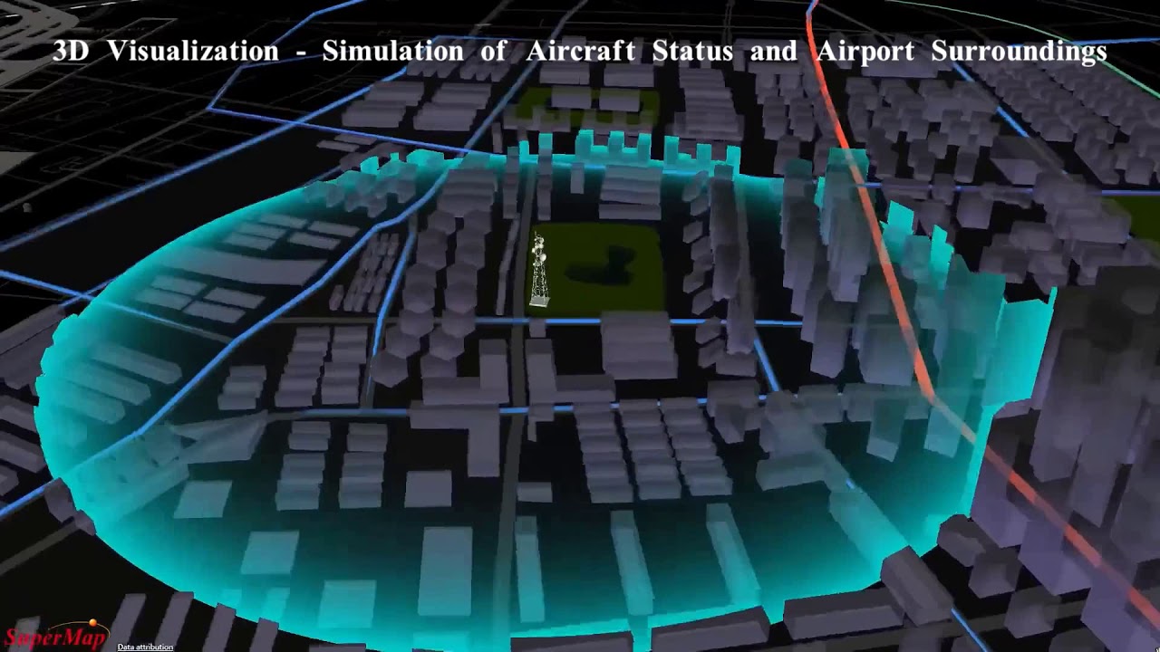 3D Visualization - Simulation of Aircraft Status and Airport Surroundings