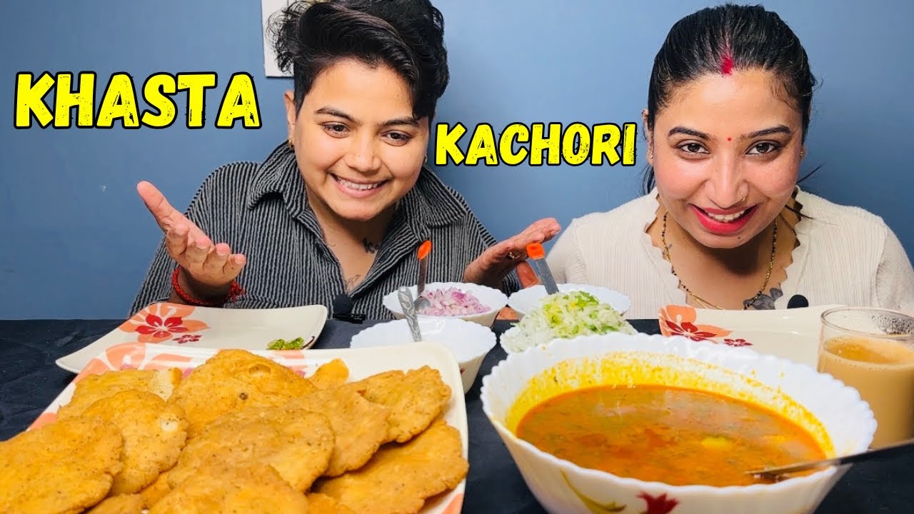 ASMR Eating Delhi Street Khasta Kachori Mukbang | ​⁠@YashalsMukbang