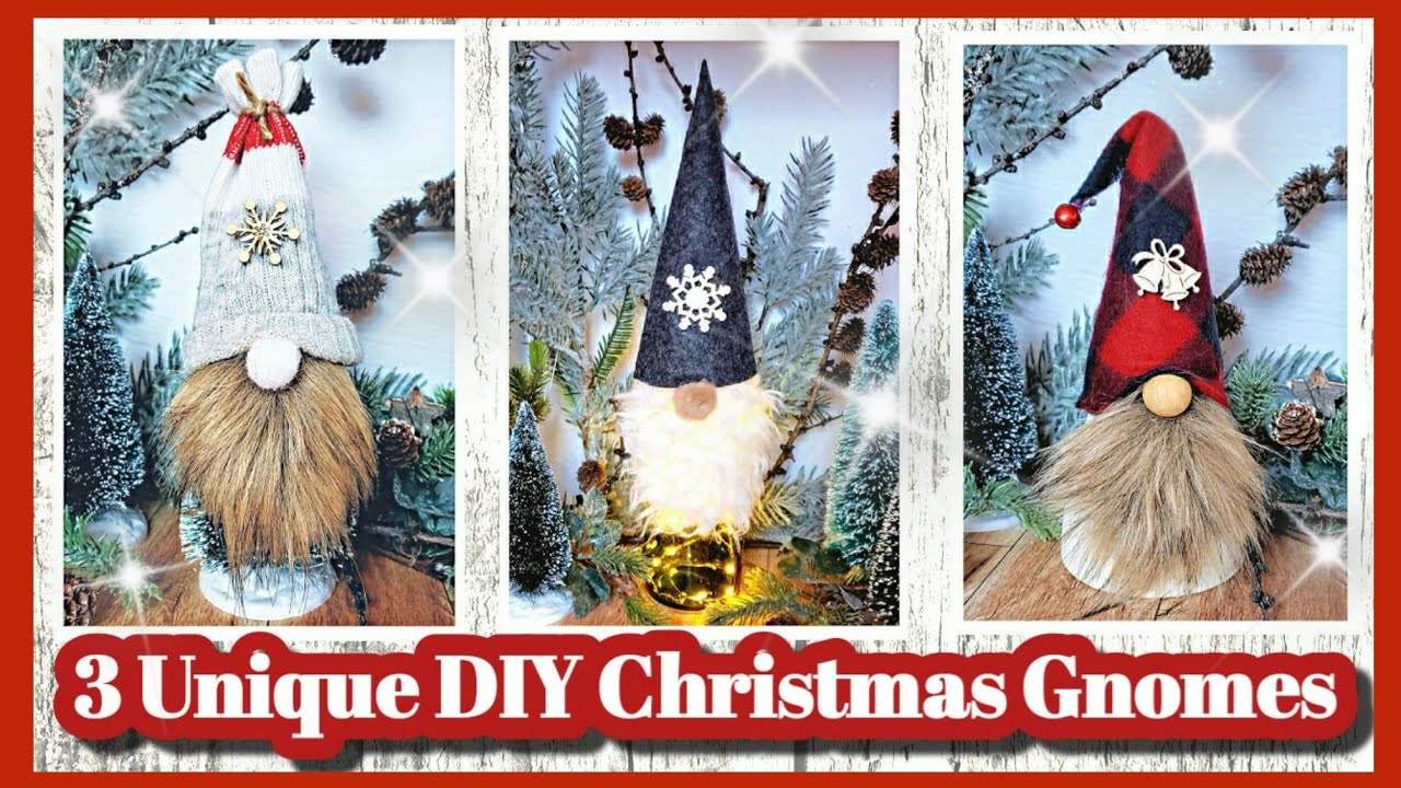How to make 3 Unique DIY Gnomes || Christmas DIYs