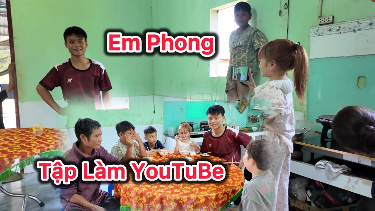 Huyền Hrê Và Tài Tí Tẹo Hướng Dẫn Em Phong Làm YouTuBer - Sự E Thẹn Khiến Ai Cũng Bật Cười