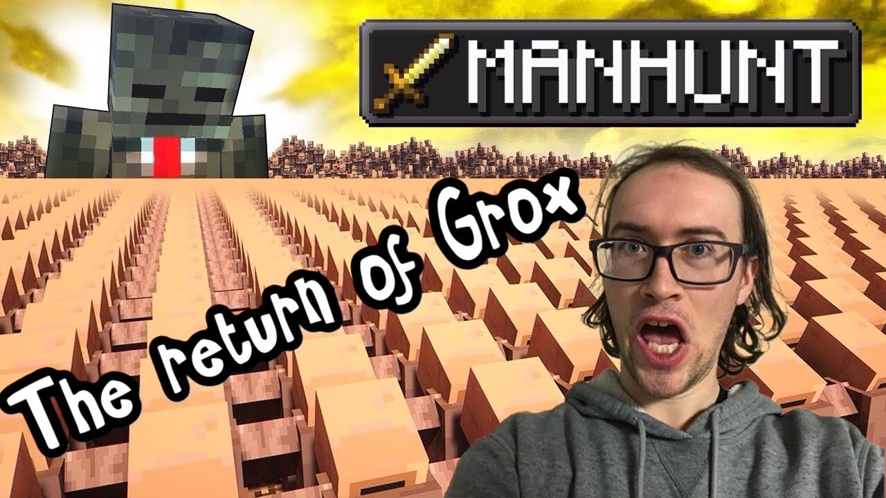 I React to Grox 1,000,000 villager Manhunt!!