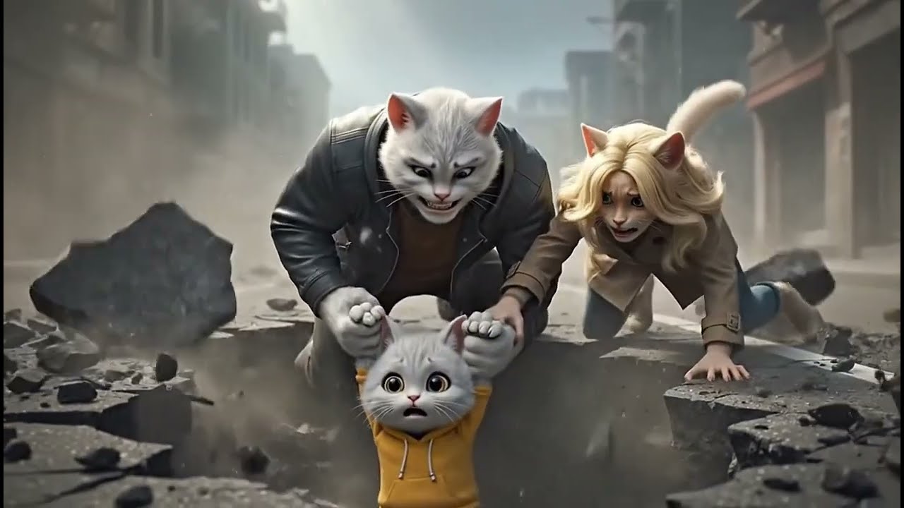 5 Minutes to Escape! 🌍 Deadly Earthquake & Snowy the Brave Cat Survival Journey