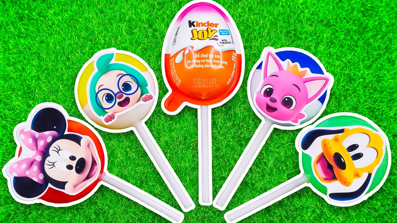 Satisfying video Some Lot's of BIG Candy Shop lollipops Jummy Candy Baby Shark Pinkfong Mickey Mouse