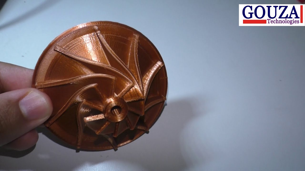 Turbo Impeller. Modeling with NX & 3d printing