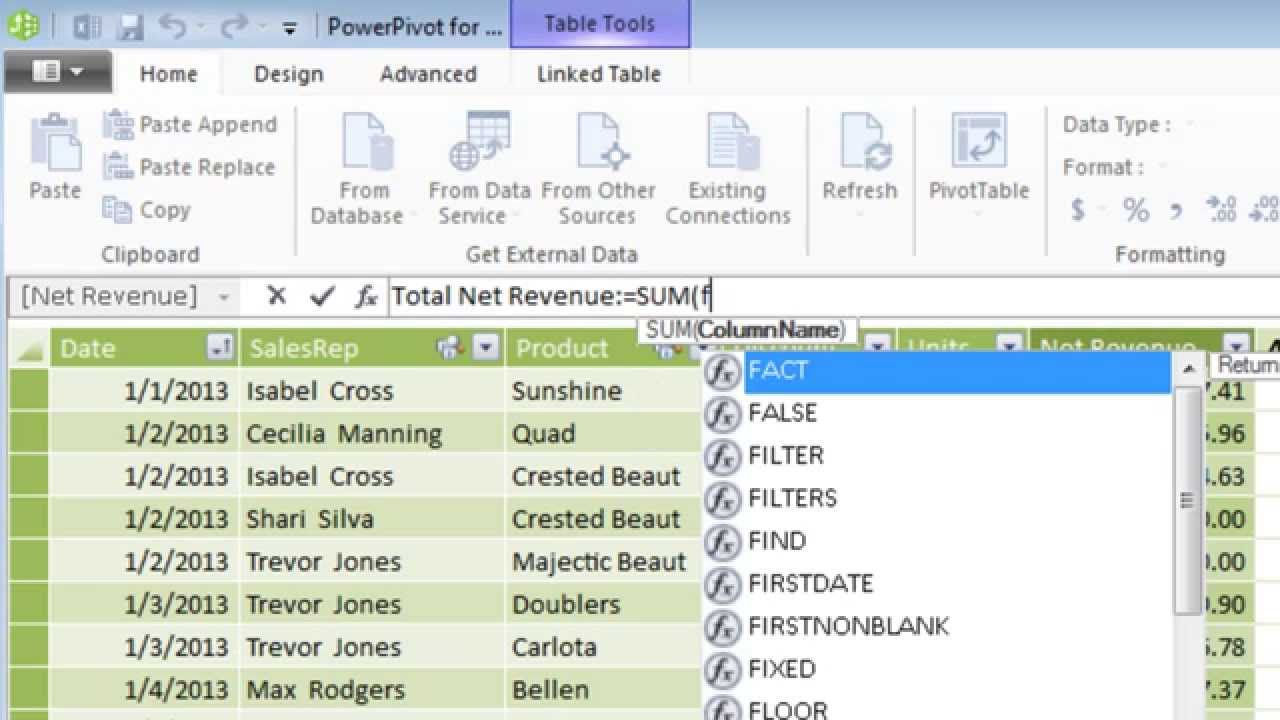 Excel 2013 PowerPivot Basics #01: Introduction To PowerPivot for Excel 2013