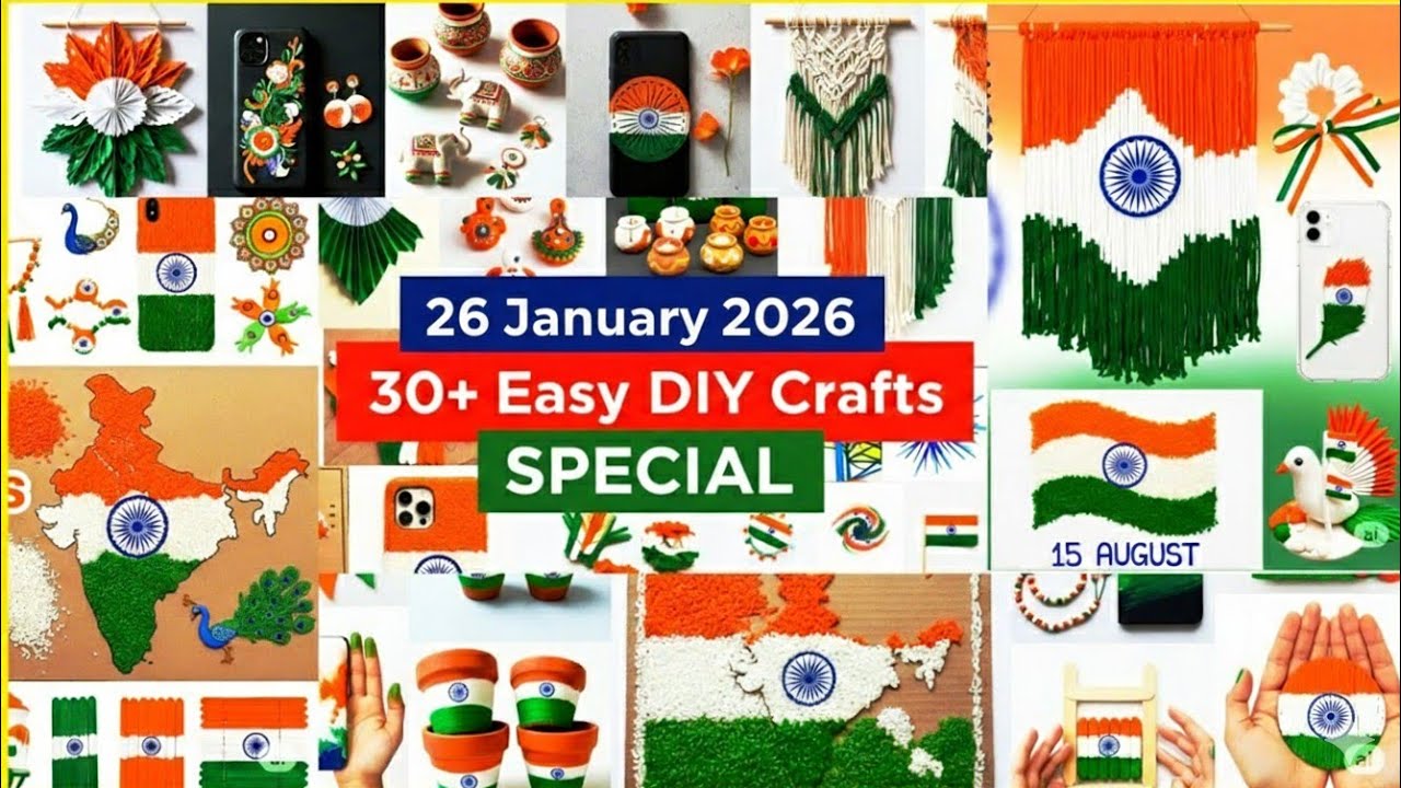 15 August 2025 30+ unique independence day craft 🥳👉🏻🇮🇳🫡