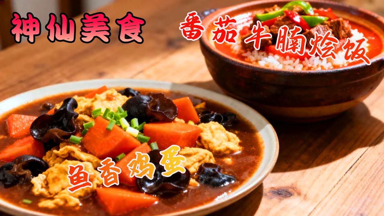 家裡雞蛋和牛肉別總炒著吃，教你做成魚香雞蛋和番茄燴飯，好吃到跺腳！