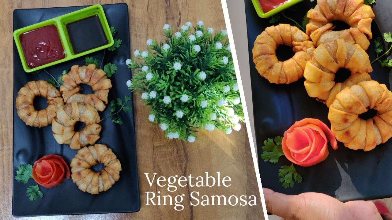 How To Make Vegetable Ring Samosa | Street Food | Crispy Ring Samosa With A Twist | thebohrigirl