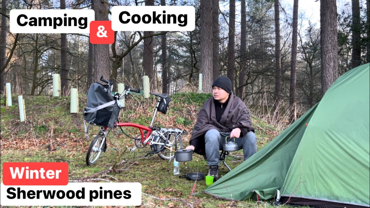 Solo bikepacking on a Brompton & camping at Sherwood Pines/ Naturehike Cloud- Up 2 Upgrade/ England.