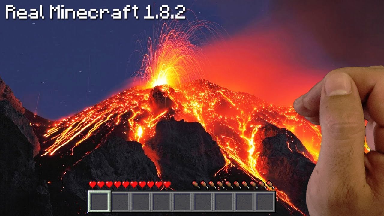 Real Life Minecraft - ERUPTING VOLCANO!!