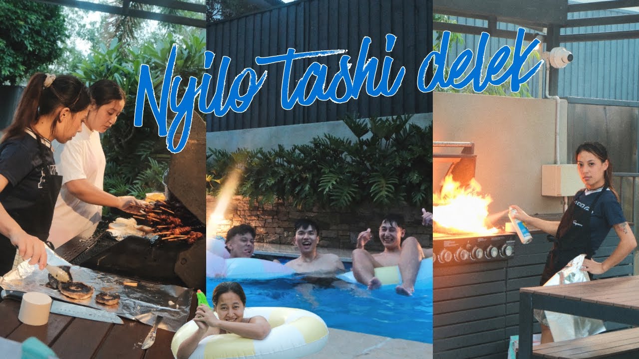Bhutanese living in Brisbane • Nyilo by the pool & bbq with family 