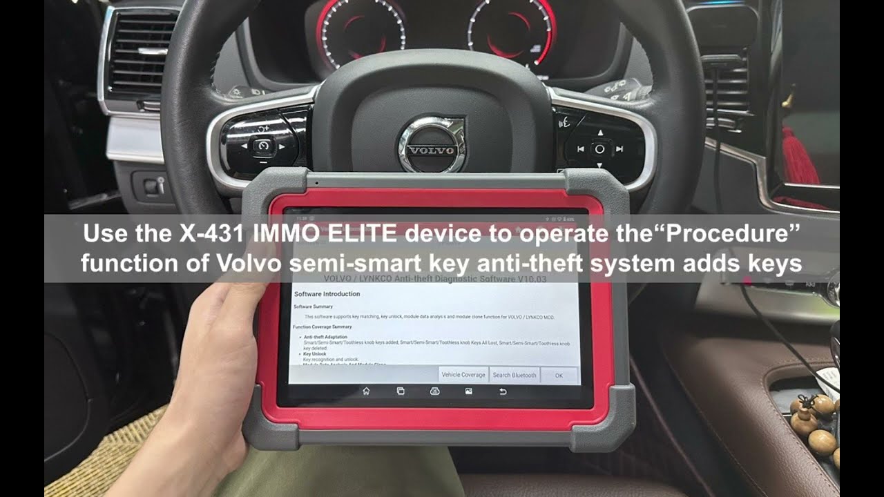 LAUNCH X431 IMMO ELITE /PLUS -Volvo semi smart key anti theft system Key Matching