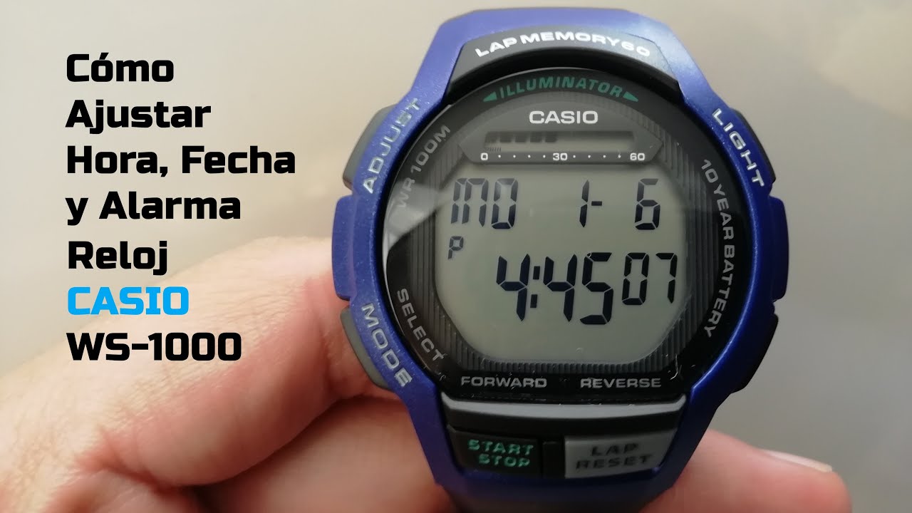 Cómo Cambiar la Hora, Fecha y Alarmas al Reloj CASIO WS1000 (En Español)