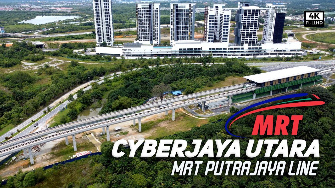 MRT Cyberjaya Utara - MRT Putrajaya Line (PY39) | Sky Park @ Cyberjaya | Putrajaya Toll Plaza (4k)