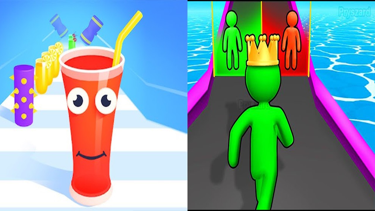 Juice Run VS Giant Rush - All Levels Gameplay Android, ios (Part 289)
