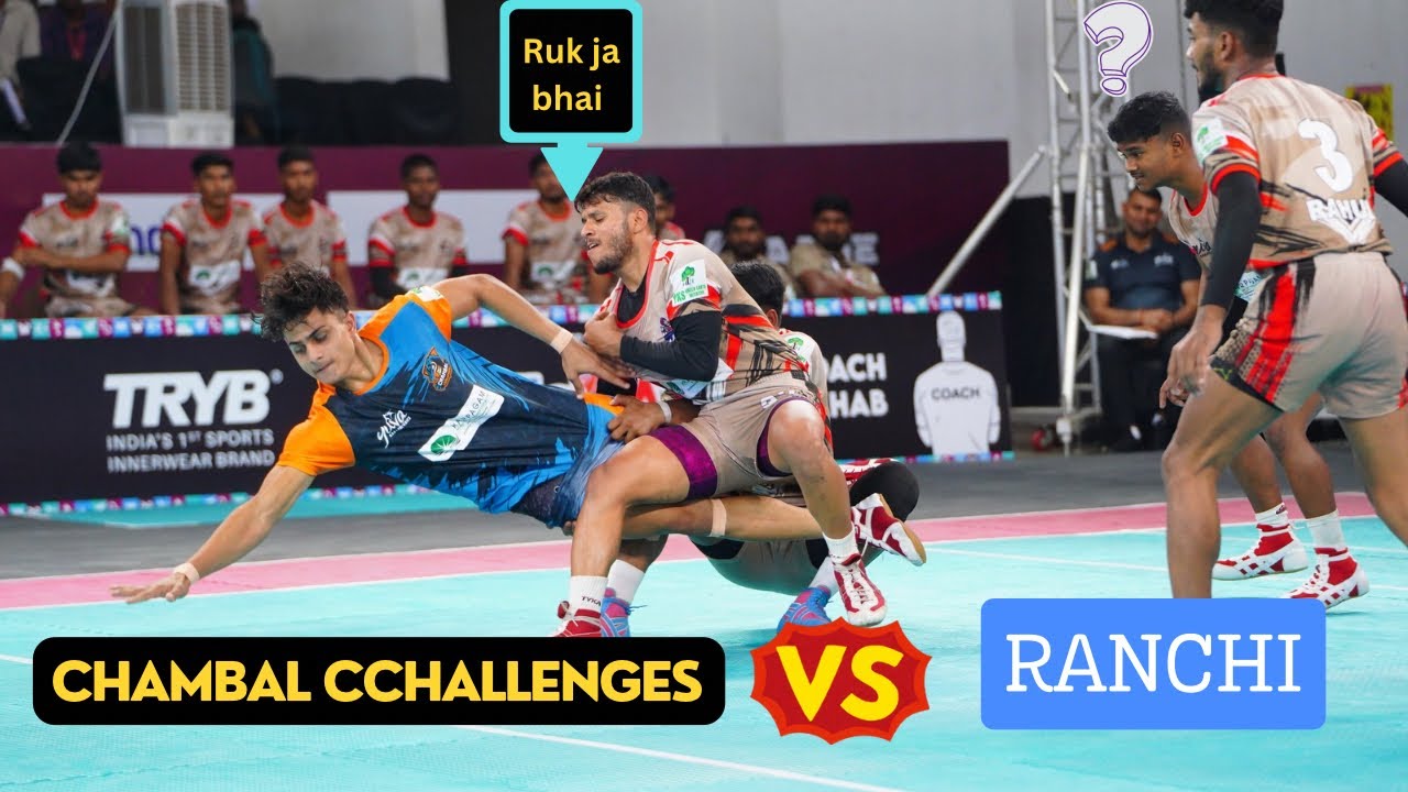 Chambal Challenger vs Ranchi Rangers FIST HALF🔥#yuvakabaddiseries #kabaddiromance. #cr7 #funny