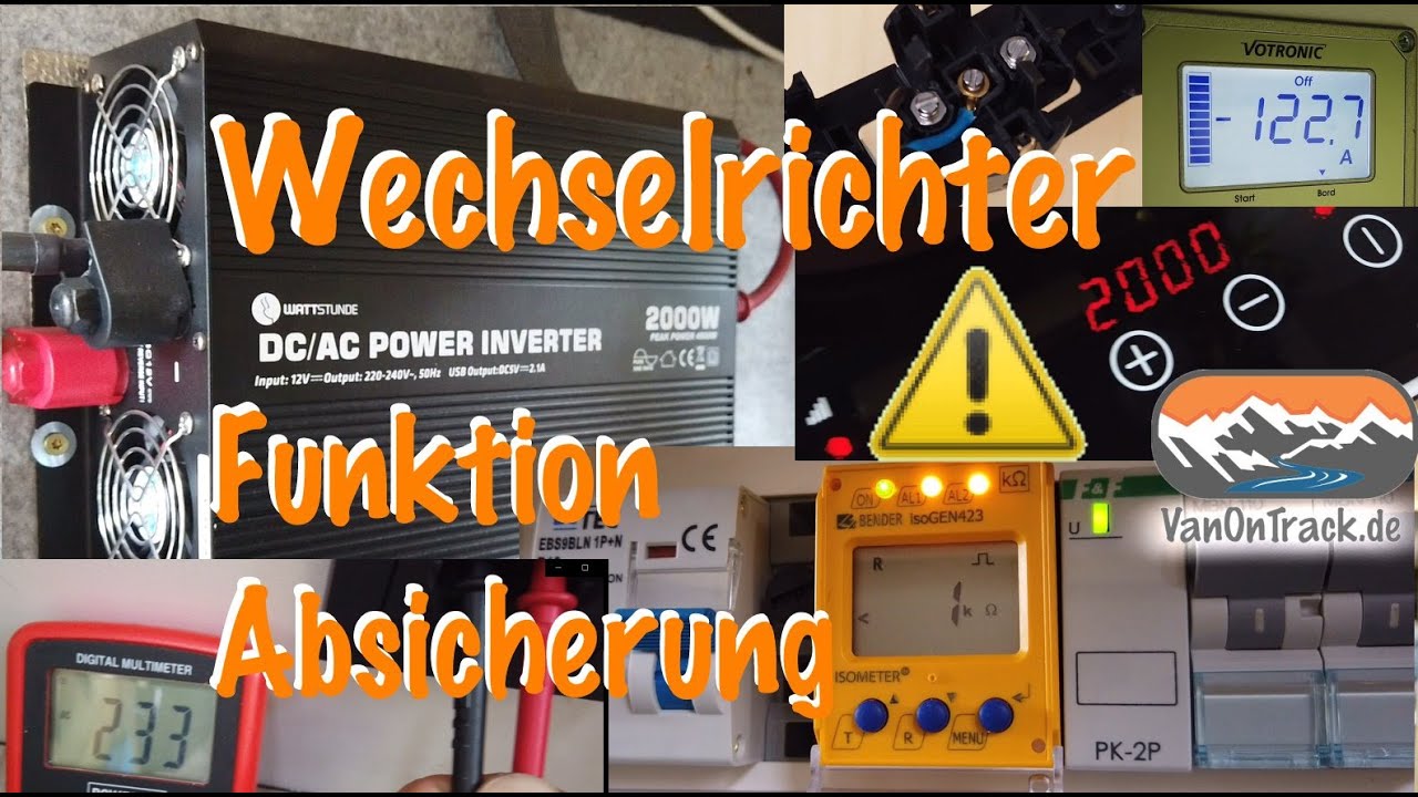 ⚡Wechselrichter | Absicherung mit Isolationswächter statt FI 🧐 Kühlschrank, Induktion im Campervan