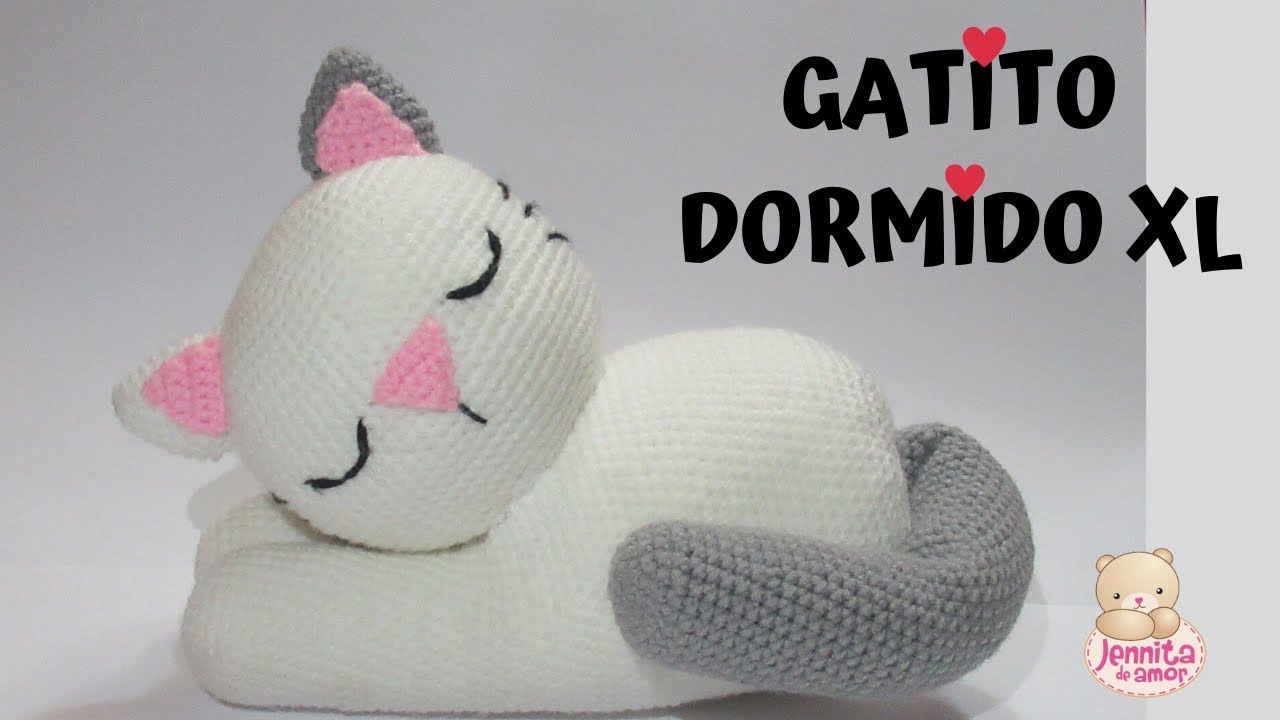 GATITO DORMIDO XL  Patron de Pago (Link para adquirir en la Descripción)