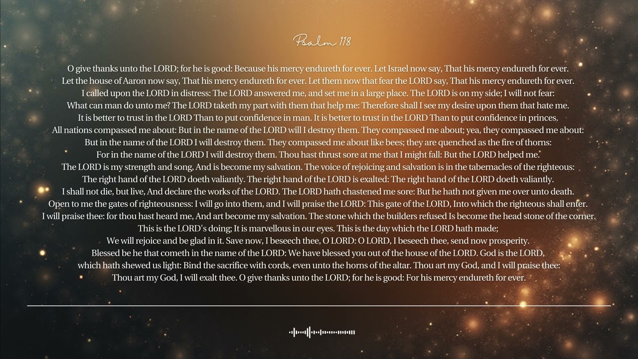 🌿 Psalm 118 | The Lord Is on My Side | Bible Scripture Song CCM · Shuli Bible