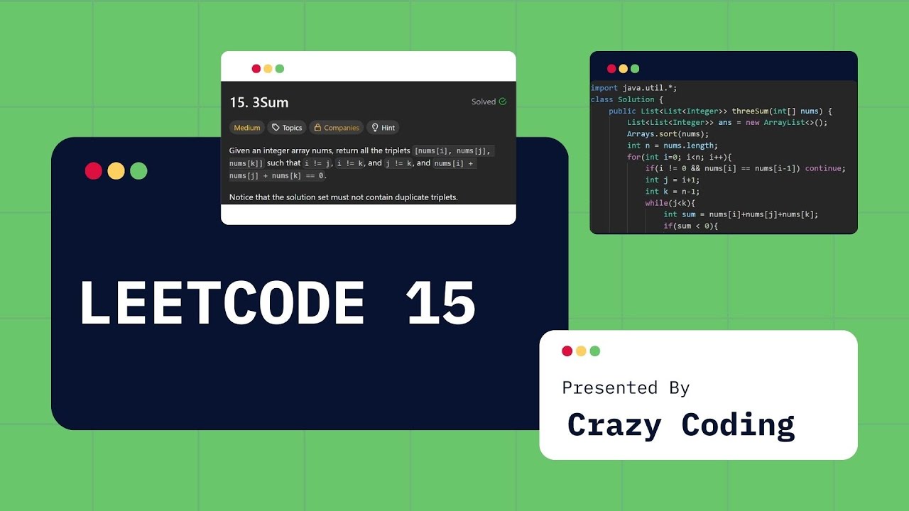 leetcode 15 - 3sum  | Optimal Approach in JAVA