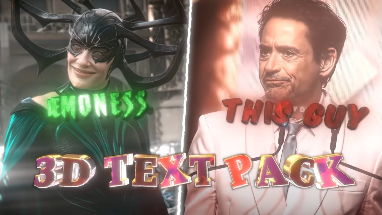 Premium 3d Text Pack On Node Video (+Preset)