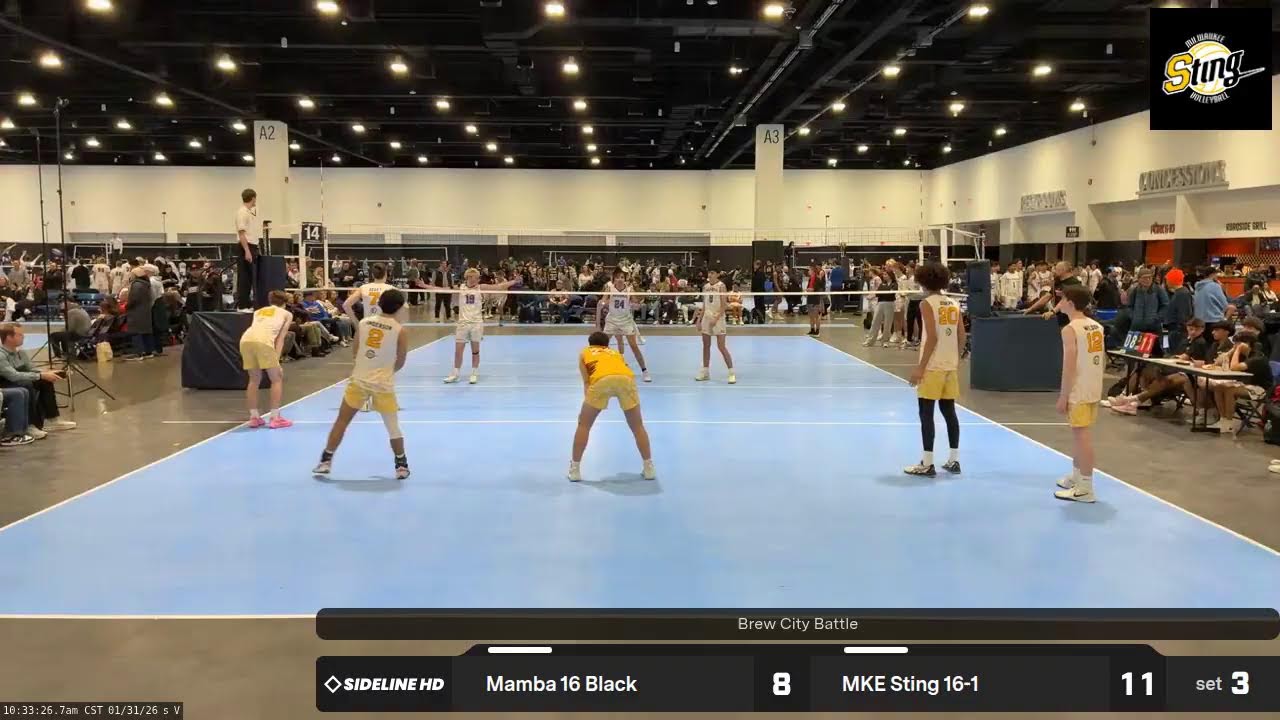 MKE Sting 16-1 vs. Mamba 16 Black (2026.01.31)
